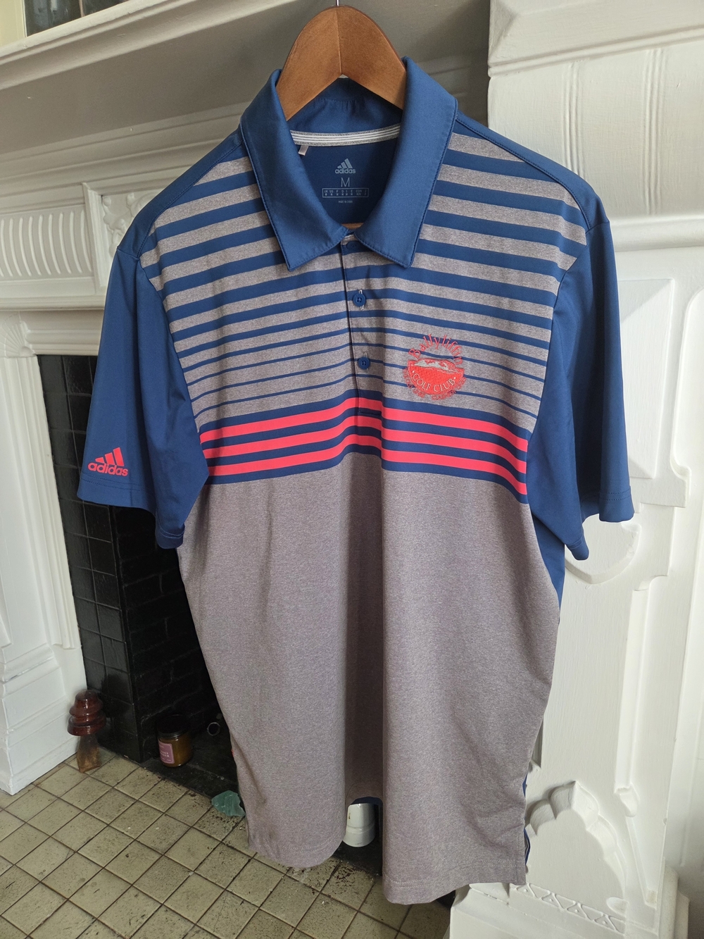 Adidas Ballyliffin Golf Club polo - M Men’s Blue / Grey / Pink
